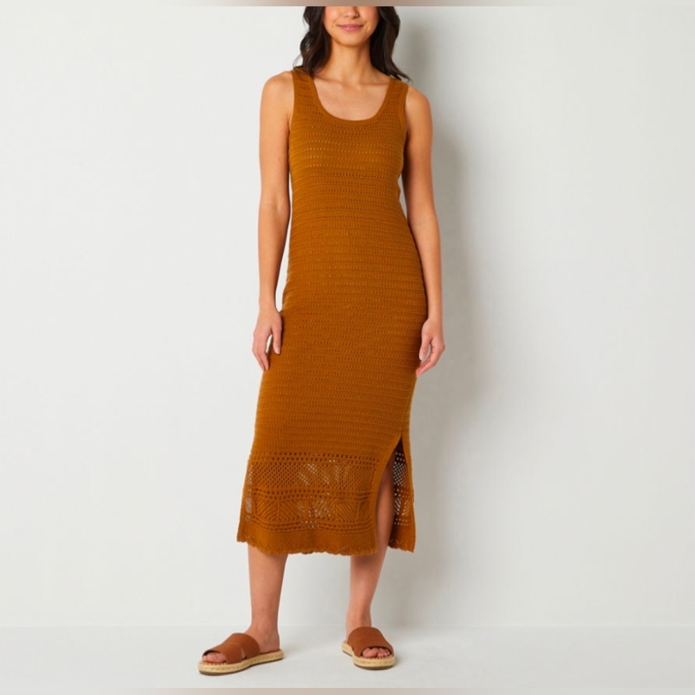 A.N.A Crochet Style Dress. Large. NWT.